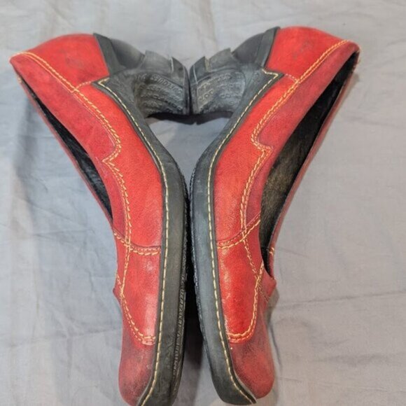 Eject Red Leather Block Heel Pumps Size 41 - Picture 8 of 11